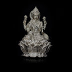 Sterling Silver Maa Lakshmi Statue for Puja, Home Decor & Gift