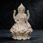 Sterling Silver Maa Lakshmi Statue for Puja, Home Decor & Gift