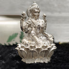 Sterling Silver Maa Lakshmi Statue for Puja, Home Decor & Gift