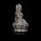 Sterling Silver Maa Lakshmi Statue for Puja, Home Decor & Gift