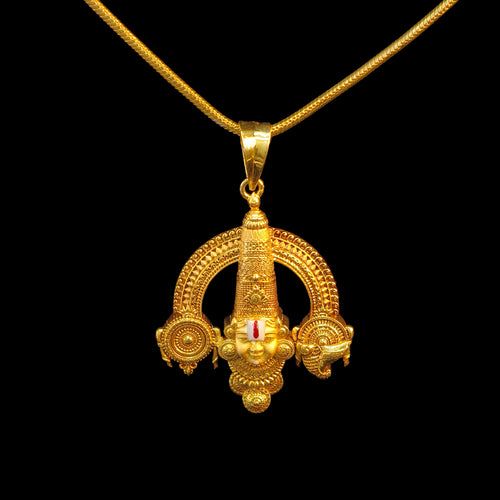 Balaji Aura Pendant – 24K Gold Plated 925 Silver