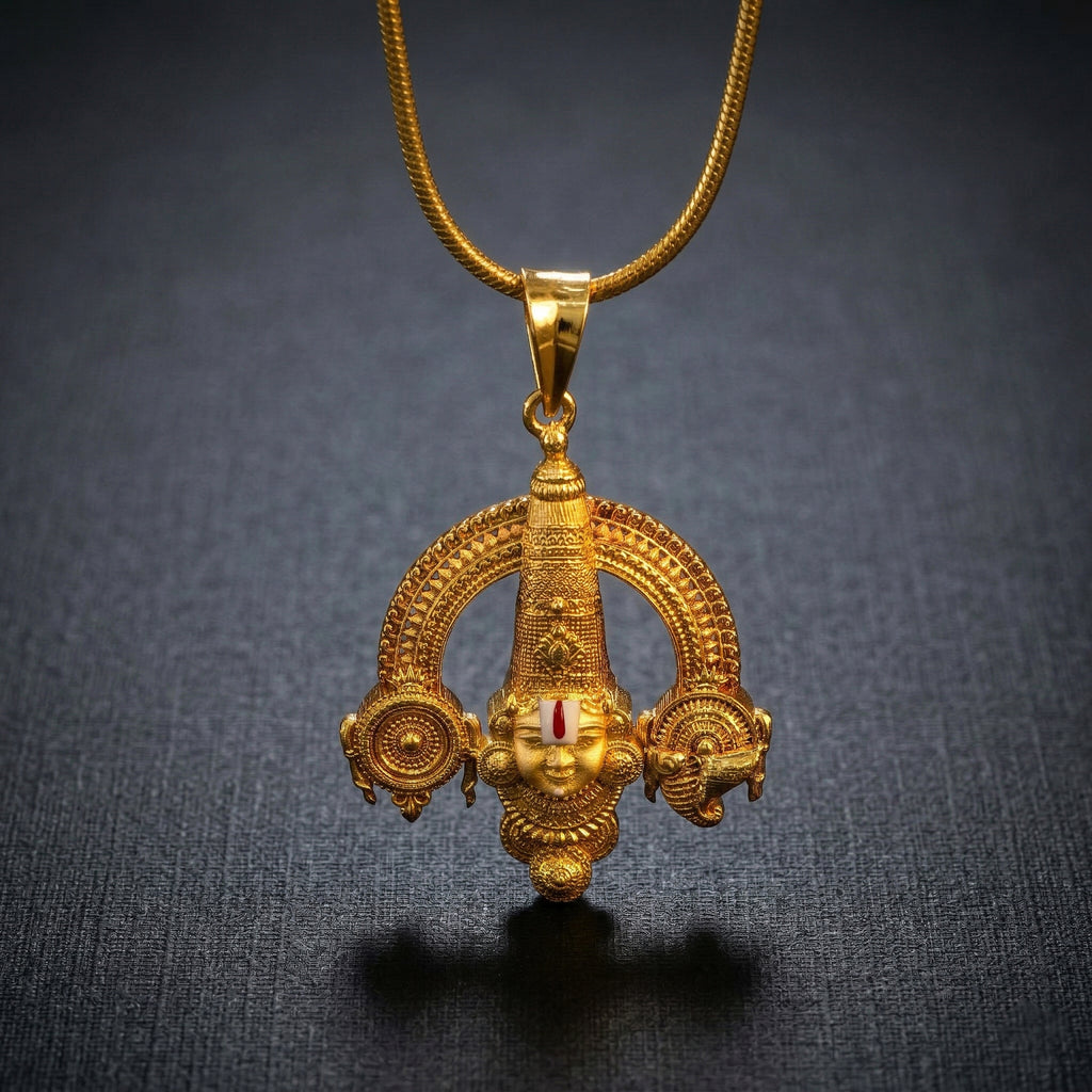 Balaji Aura Pendant – 24K Gold Plated 925 Silver