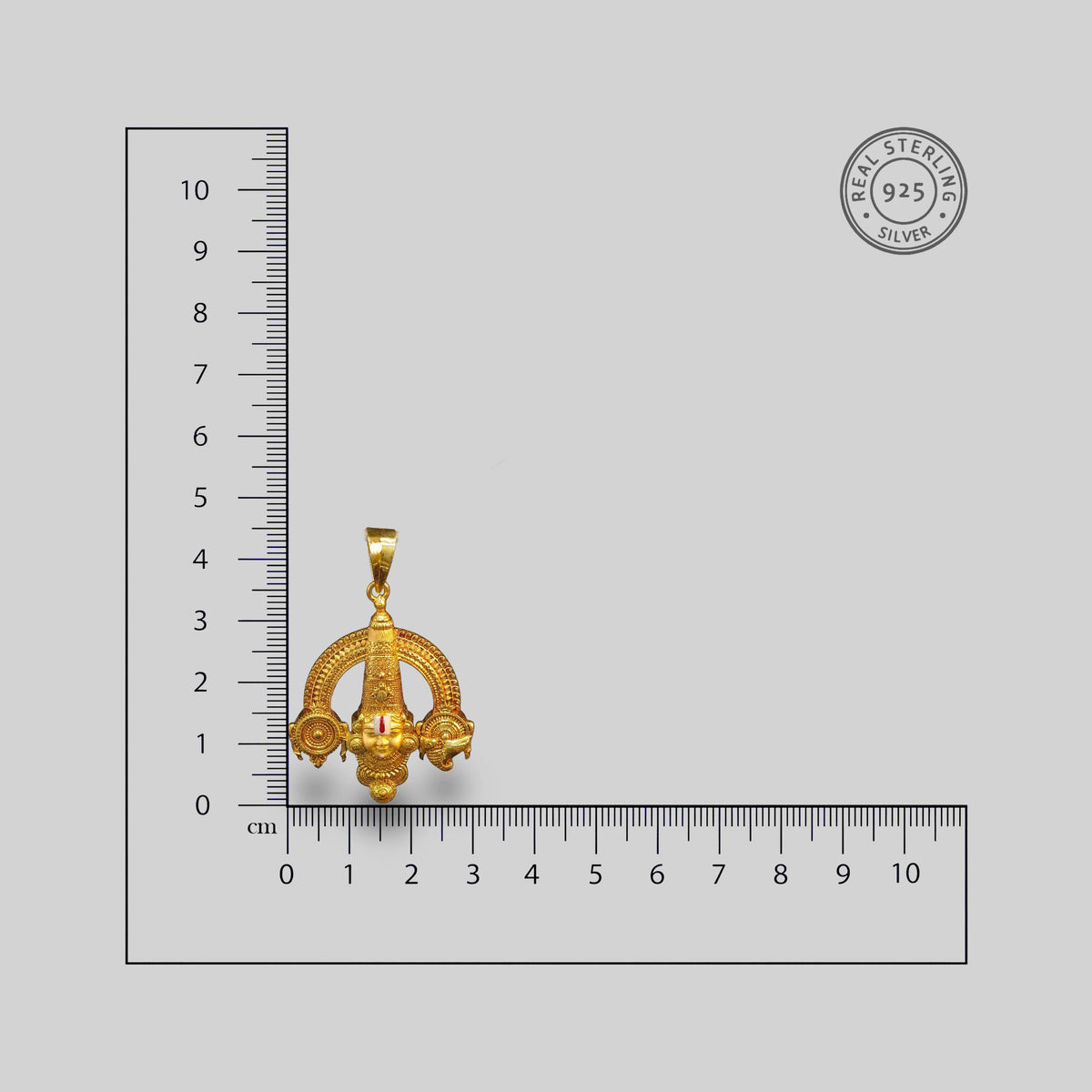 Balaji Aura Pendant – 24K Gold Plated 925 Silver